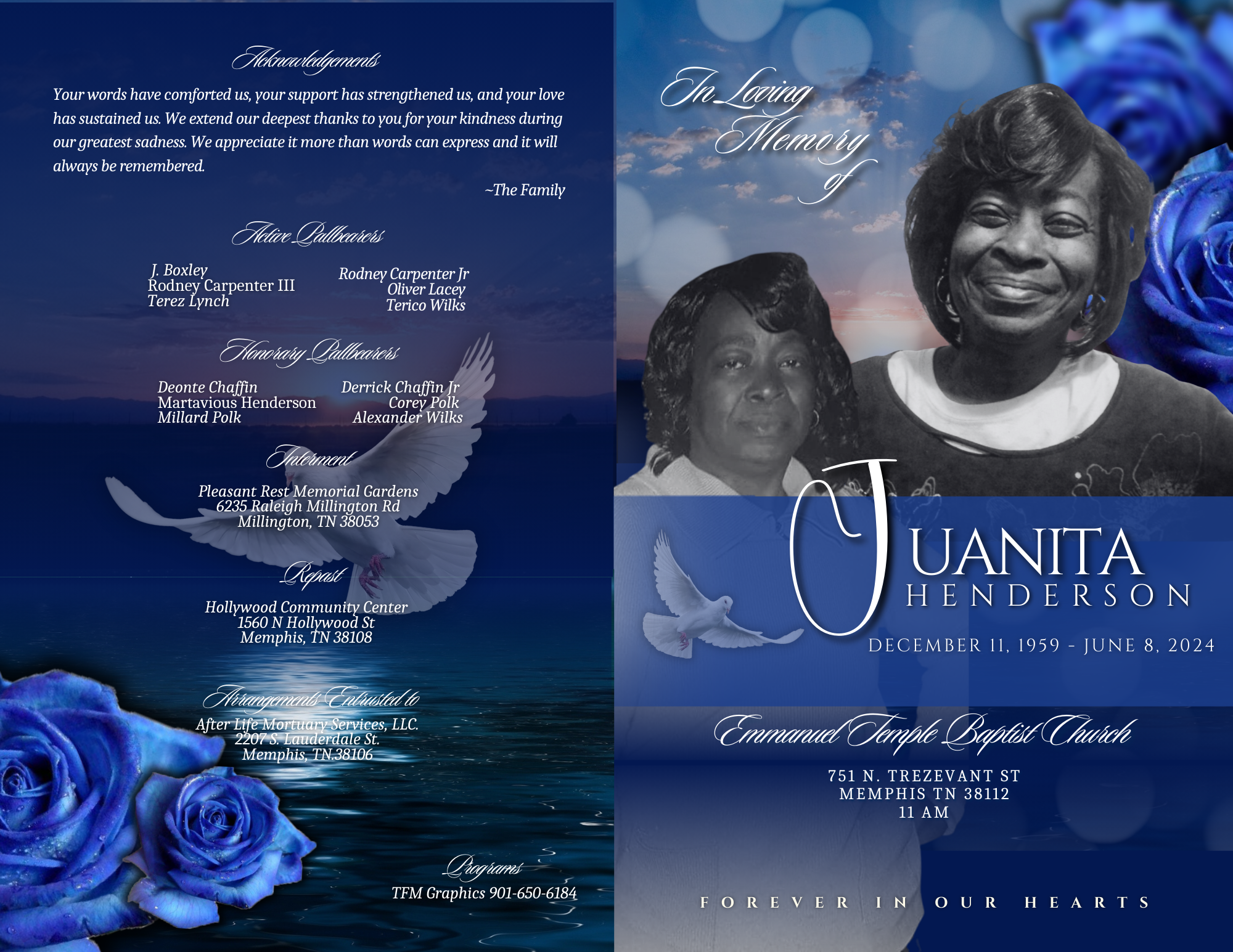 Blue Rose Obituary