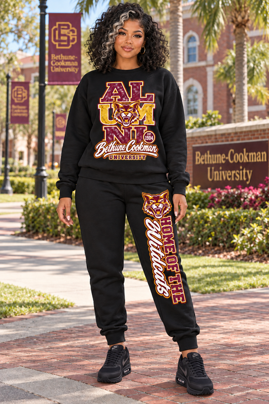 Bethune-Cookman Alumni Jogging Suit | Wildcat Sweatshirt & Jogger Set