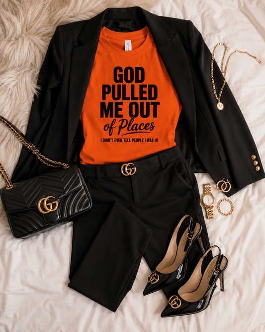 God Pulled Me Out of Places Tee