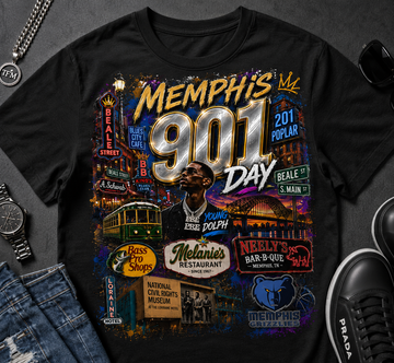 Memphis "901 Day" Tee - City Scene/Dolph
