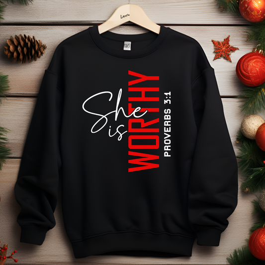 "She is Worthy" Sweatshirt