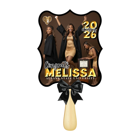 Luxury Graduation Bundle 2026 | Custom Grad Shirt, Stole & Fan Set | Personalized Senior Package | Black & Gold Graduation Gift
