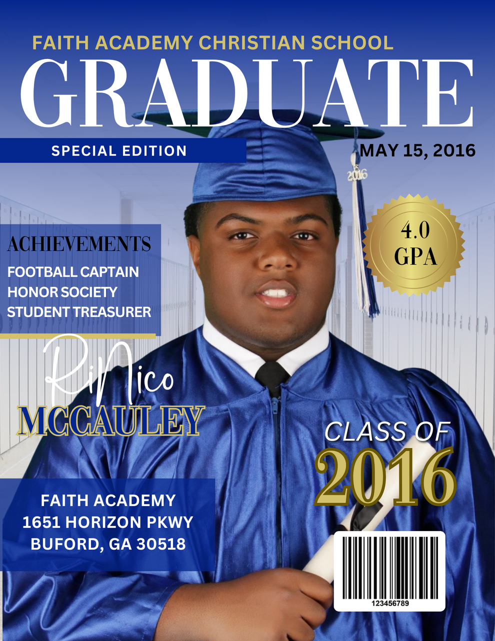 Graduation Magazine Cover