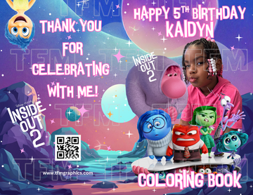 Inside Out 2 Coloring BookTemplate (ONLY)
