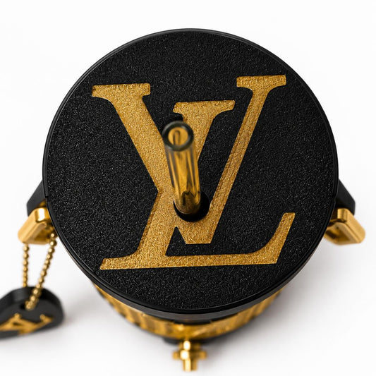 LV Inspired 16 oz Slim Can Cooler w/ Matching Charm