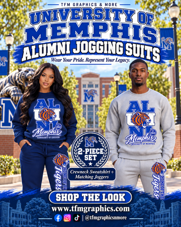 University of Memphis Alumni Jogging Suit | Tigers Sweatshirt & Jogger Set