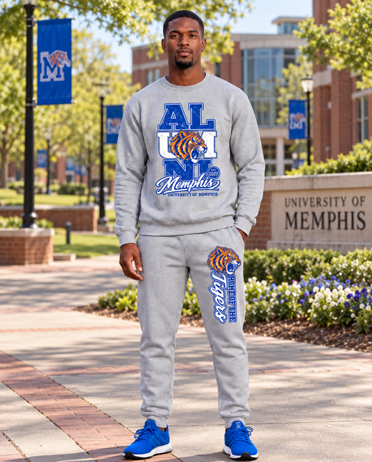 University of Memphis Alumni Jogging Suit | Tigers Sweatshirt & Jogger Set