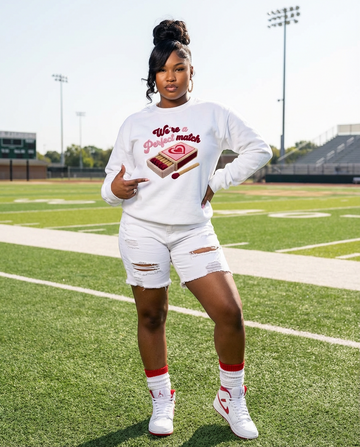 Valentines Faux Yarn Sweatshirts